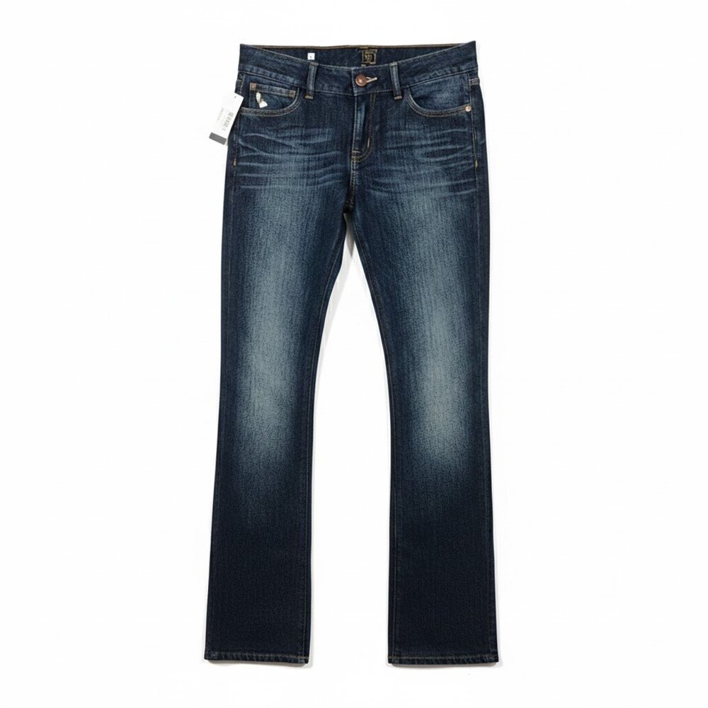 NWT D9 Slick Bootcut Longhorn Jeans Dark Wash Embroidered Dark Wash Game Day 27